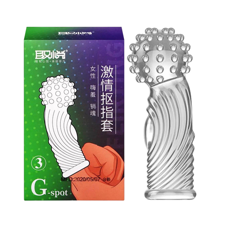 Bao cao su ngón tay Aichao G-spot 3 - Gai nổi lớn - Hộp 1 cái