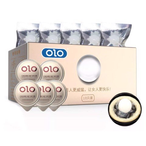 Bao cao su OLO 0.01 Trắng có bi - Siêu mỏng bi tăng kích thước 1.5cm - Hộp 5 cái