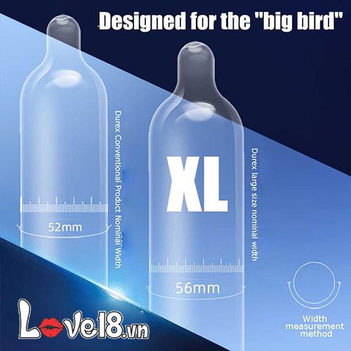  So sánh Bao cao su Durex Extra Large size XL chính hãng