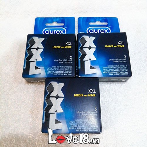  Địa chỉ bán Bao cao su Durex XXL size lớn hộp 3 cái loại tốt