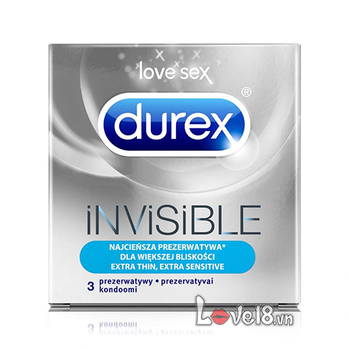  Giá sỉ Bao Cao Su Siêu Mỏng Durex Invisible – Hộp 3 Cái mới nhất